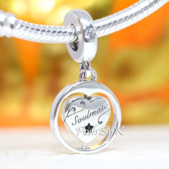 PANDORA Spinning Forever & Always Soulmate Charm 799266C01 - Picture 1 of 3